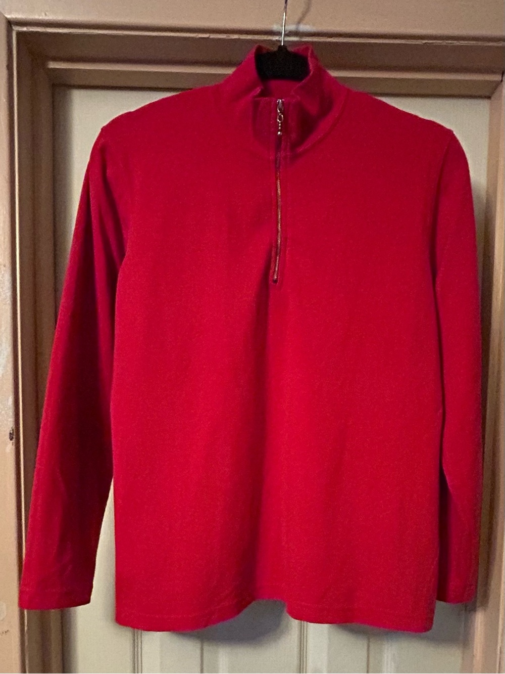 Chaus Men’s Bright Red Half-Zip Sweater